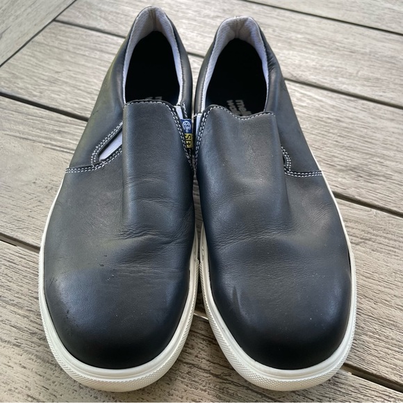 Mellow Walk Jessica Steele Toe Black Leather  Slip-On Work Shoes Womens Size 9 E - Picture 1 of 7